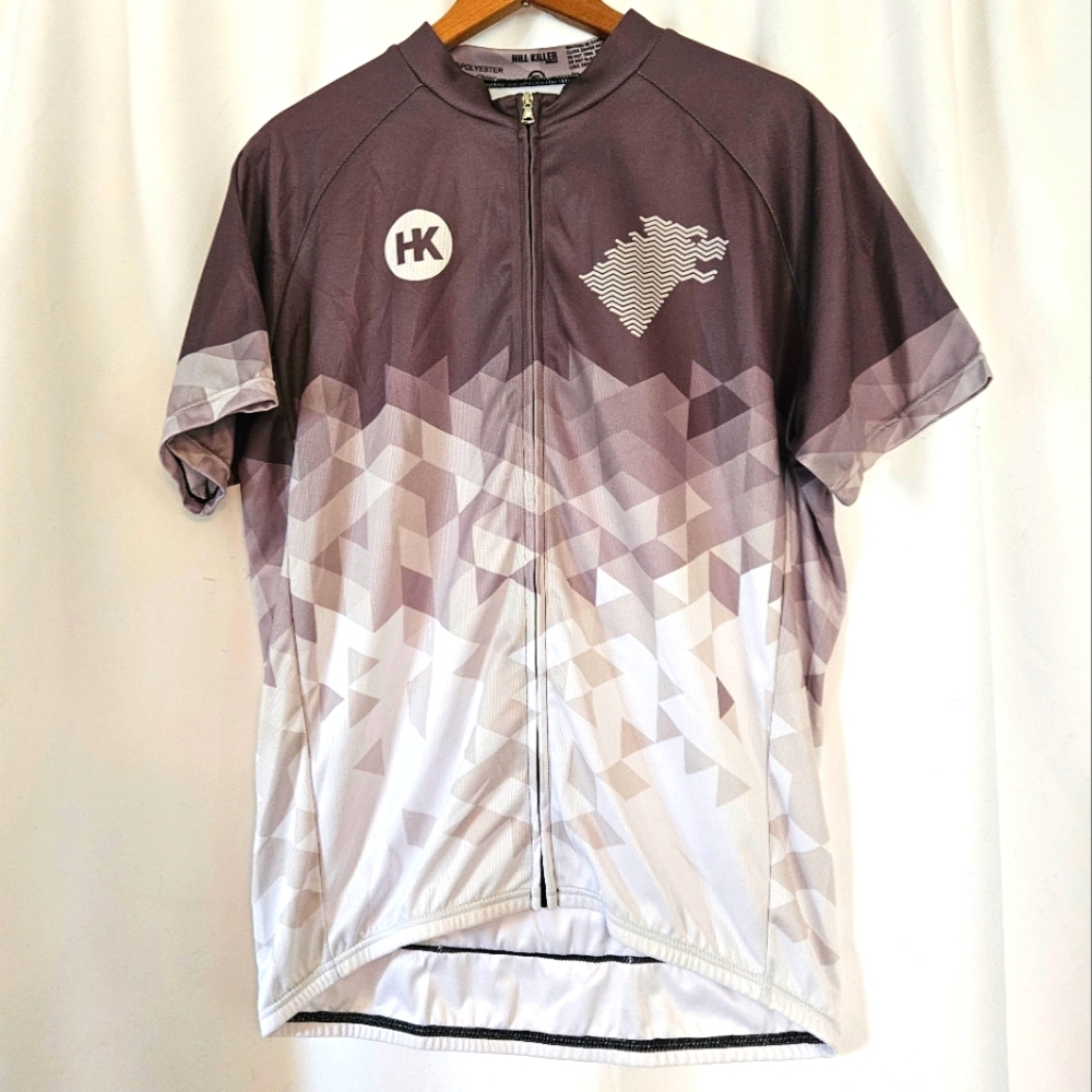 Hill Killer~Direwolf Gray~Full‎ Zip~Cycle Shirt~Mens XL